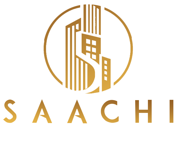 Saachi Projects real estate developer logo promoting nearby plot for sale and trusted support from real estate investment firms